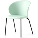 Tuka Tubular Base Chair - Matte Black / Matte Thyme Green