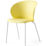 Tuka Tubular Base Chair - Matte Optic White / Matte Lemon Yellow