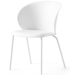 Tuka Tubular Base Chair - Matte Optic White / Matte Optic White
