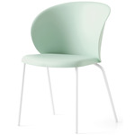 Tuka Tubular Base Chair - Matte Optic White / Matte Thyme Green