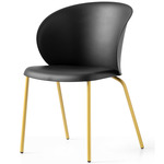 Tuka Tubular Base Chair - Painted Brass / Matte Black