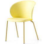 Tuka Tubular Base Chair - Painted Brass / Matte Lemon Yellow