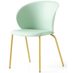 Tuka Tubular Base Chair - Painted Brass / Matte Thyme Green