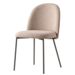 Tuka Tubular Base Chair - Matte Taupe Metal / Taupe Crossweave