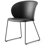 Tuka Sled Base Chair - Matte Black / Matte Black