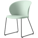 Tuka Sled Base Chair - Matte Black / Matte Thyme Green