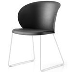 Tuka Sled Base Chair - Matte Optic White / Matte Black
