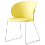 Tuka Sled Base Chair - Matte Optic White / Matte Lemon Yellow