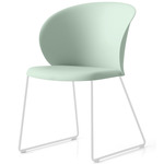 Tuka Sled Base Chair - Matte Optic White / Matte Thyme Green