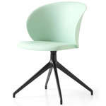 Tuka Swivel Chair - Matte Black / Matte Thyme Green