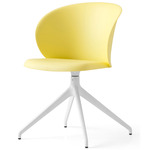 Tuka Swivel Chair - Matte Optic White / Matte Lemon Yellow