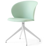 Tuka Swivel Chair - Matte Optic White / Matte Thyme Green