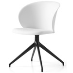 Tuka Swivel Chair - Matte Black / Matte Optic White