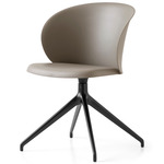 Tuka Swivel Chair - Matte Black / Matte Taupe