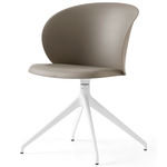 Tuka Swivel Chair - Matte Optic White / Matte Taupe