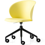 Tuka Swivel Office Chair - Matte Black / Matte Lemon Yellow