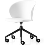 Tuka Swivel Office Chair - Matte Black / Matte Optic White