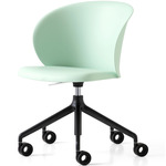 Tuka Swivel Office Chair - Matte Black / Matte Thyme Green