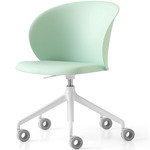 Tuka Swivel Office Chair - Matte Optic White / Matte Thyme Green