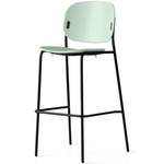 Yo! Bar / Counter Stool - Matte Black / Matte Thyme Green