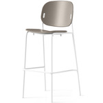 Yo! Bar / Counter Stool - Matte Optic White / Matte Taupe