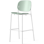 Yo! Bar / Counter Stool - Matte Optic White / Matte Thyme Green