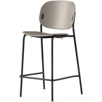 Yo! Bar / Counter Stool - Matte Black / Matte Taupe