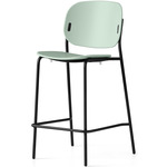 Yo! Bar / Counter Stool - Matte Black / Matte Thyme Green