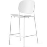 Yo! Bar / Counter Stool - Matte Optic White / Matte Optic White