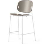 Yo! Bar / Counter Stool - Matte Optic White / Matte Taupe