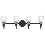 Greenbrier Bathroom Vanity Light - Black / Clear Seeded