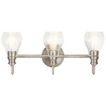 Greenbrier Bathroom Vanity Light - Brushed Nickel / Clear Seeded