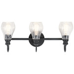 Greenbrier Bathroom Vanity Light - Black / Clear Seeded