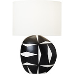 Franz Table Lamp - White Leather / Black Leather / White Linen