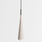 Stem Pendant - Brushed Stainless Steel / White Oak