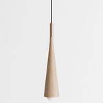 Stem Pendant - Brushed Copper / Natural Oak