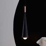 Stem Pendant - Brushed Copper / Black Oak
