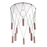 Brixton Cluster Chandelier - Stainless Steel / Copper