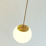 Drop Pendant - Brass / Frosted
