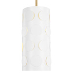 Dottie Small Pendant - Burnished Brass / Matte White