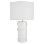 Dottie Table Lamp - Burnished Brass / White Linen