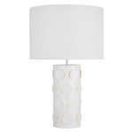 Dottie Table Lamp - Polished Nickel / White Linen