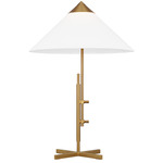 Franklin Table Lamp - Burnished Brass / White