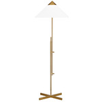 Franklin Floor Lamp - Burnished Brass / White