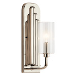 Kimrose Wall Sconce - Polished Nickel / Clear