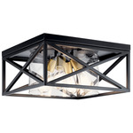 Moorgate Ceiling Light Fixture - Black / Clear