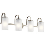 Kennewick Bathroom Vanity Light - Brushed Nickel / Satin Etched