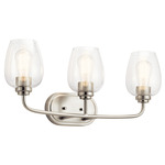 Valserrano Bathroom Vanity Light - Brushed Nickel / Clear Seeded