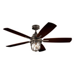 Lydra Ceiling Fan with Light - Olde Bronze / Dark Walnut / Weathered Medium Oak