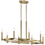 Tolani Oval Chandelier - Brushed Natural Brass